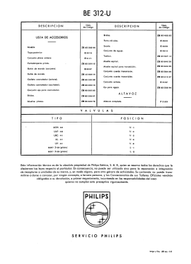 BE-312-U; Philips Ibérica, (ID = 2788048) Radio