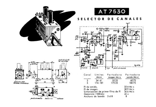 Copresa VHF Selector de Canales - Channel Selector / Tuner AT-7530; Philips Ibérica, (ID = 2226557) Converter