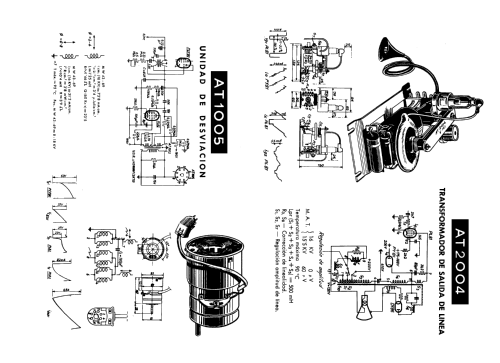 Transformador de salida de línea - Flyback transformer AT-2004; Philips Ibérica, (ID = 2252272) Radio part