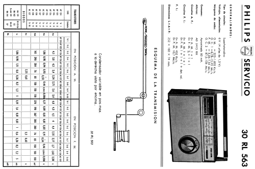 Portable Radio 30RL563; Philips Ibérica, (ID = 1990855) Radio