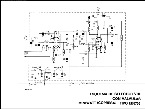 Copresa VHF Selector de Canales - Channel Selector / Tuner EB-8706; Philips Ibérica, (ID = 2225384) Adapteur