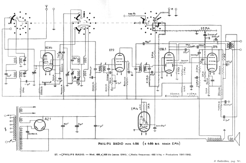 486 Radio Philips Italy; Milano MI, build 1941/1942, 5 pictures ...