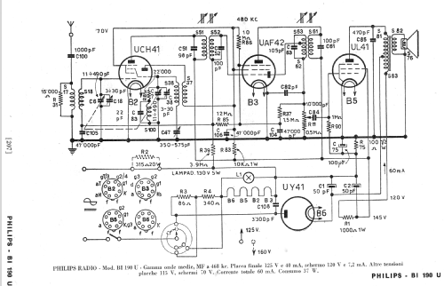 BI190/U; Philips Italy; (ID = 252051) Radio