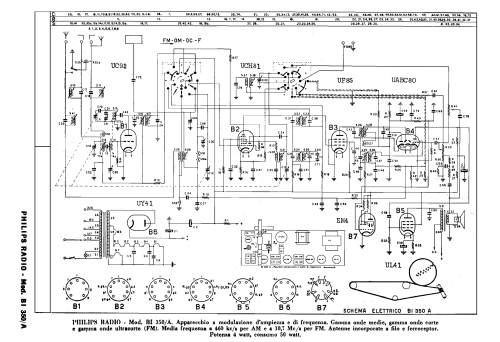 BI350A; Philips Italy; (ID = 2466559) Radio