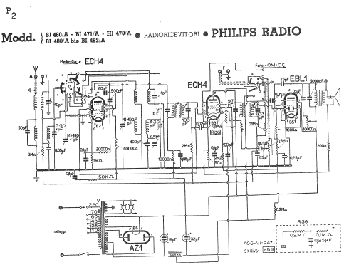 BI480/A bis; Philips Italy; (ID = 181813) Radio