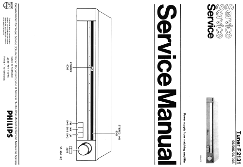 AM/FM Stereo Tuner F2131; Philips Belgium (ID = 1904596) Radio