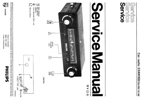 22AN160 /00 /08 /15 /99; Philips - Österreich (ID = 1408773) Car Radio