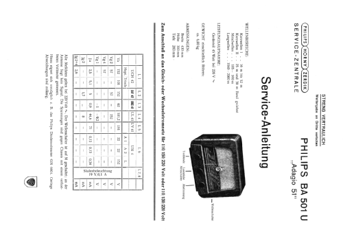 Adagio 51 BA501U; Philips - Österreich (ID = 769700) Radio