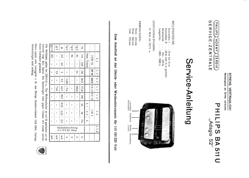 Adagio 52 BA511U; Philips - Österreich (ID = 770266) Radio