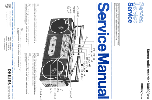 Stereo Radio Recorder D8090 /00 /05; Philips - Österreich (ID = 2103875) Radio