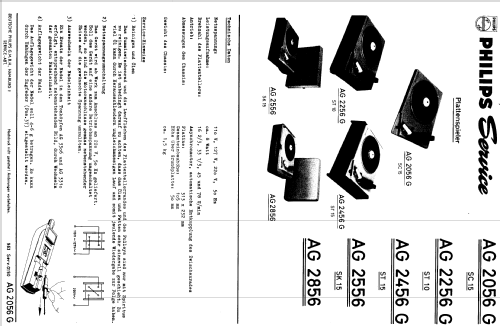 Plattenspieler-Tischgerät ST10 AG2256 /00 CH=AG2056; Philips Belgium (ID = 258243) Reg-Riprod