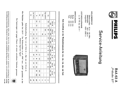 Präludio 57 B4A63A; Philips - Österreich (ID = 778731) Radio