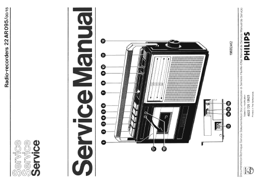 Radio Recorder 22AR095 /00 /15; Philips; Eindhoven (ID = 1433294) Radio