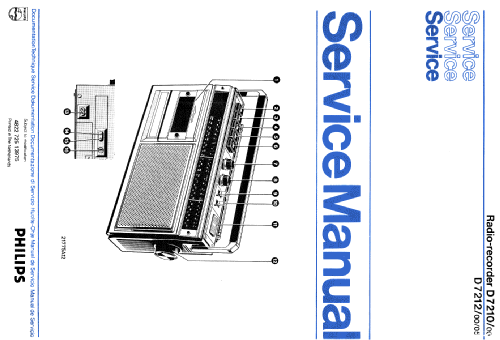 Radio Recorder D7212 /00 /05; Philips - Österreich (ID = 2099623) Radio