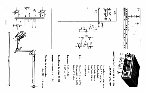 22RN461 /00 /19; Philips Portugal (ID = 373612) Car Radio