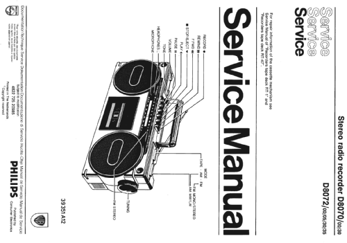 Stereo Radio Recorder D8070 /00 /30; Philips - Österreich (ID = 682946) Radio