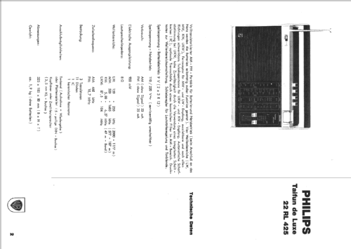 Taifun de Luxe 22RL425 /00 /15 /22; Philips - Österreich (ID = 680089) Radio