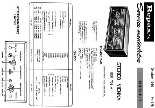 Stereo Vienna BDK702A; Philips Radio A/S; K (ID = 1559081) Radio