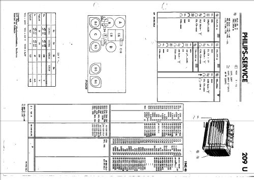 209U; Philips Radios - (ID = 1657588) Radio