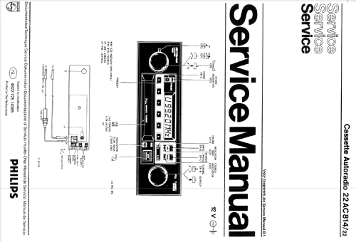 22AC814 /22; Philips Radios - (ID = 1380762) Car Radio