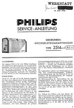 2514; Philips Radios - (ID = 3049422) Radio