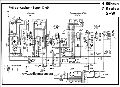 Aachen Super D49A; Philips Radios - (ID = 40387) Radio