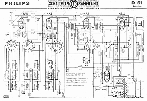 Aachen-Super D61; Philips Radios - (ID = 3090490) Radio