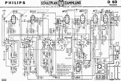 Aachen-Super D63; Philips Radios - (ID = 3090177) Radio