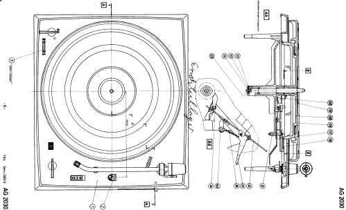 Plattenspieler-Tischgerät AG2230; Philips Radios - (ID = 257700) Enrég.-R