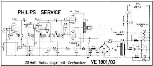 Autoanlage mit Zerhacker VE1801/02; Philips Radios - (ID = 603031) Ampl/Mixer