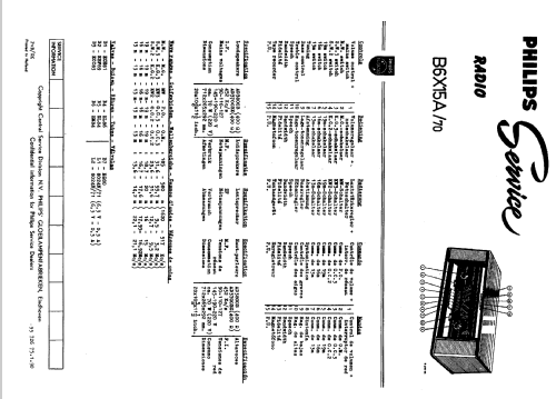 B6X15A /70; Philips Radios - (ID = 2551962) Radio