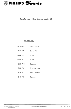 Chassis K6; Philips Radios - (ID = 3072367) Television