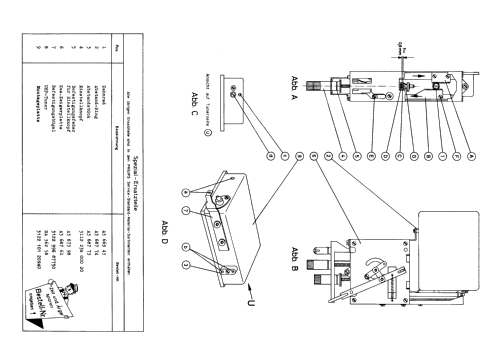 Drucktastensatz -3 fach - 3112 248 00340 für UHF Kanalwähler HA 362 58; Philips Radios - (ID = 1895647) mod-past25