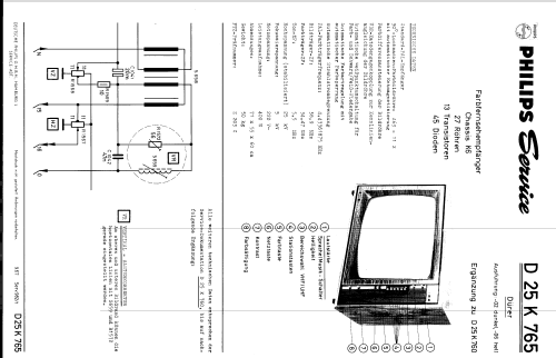 Dürer D25K765 Ch= K6; Philips Radios - (ID = 247315) Fernseh-E