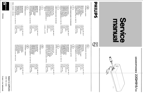 Entzerrervorverstärker 22GH915 /00; Philips Radios - (ID = 1872325) Ampl/Mixer