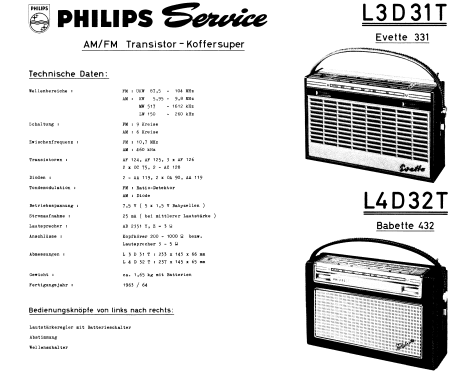 Evette L3D31T; Philips Radios - (ID = 1854543) Radio