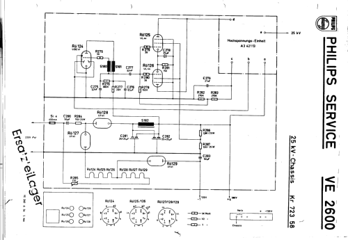 Fernseh Projektor 2600 VE2600; Philips Radios - (ID = 205798) Television