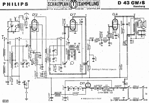 Hamburg D43GWS; Philips Radios - (ID = 3101007) Radio