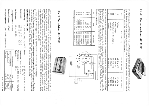 Hi-Fi Versterker AG9000; Philips; Eindhoven (ID = 252327) Verst/Mix