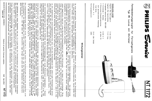 Kabelfernbedienung NT1172 Typ 65 Luxus; Philips Radios - (ID = 1853672) Diverses