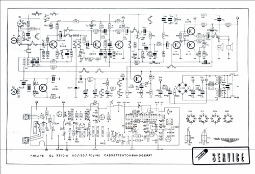 Kassettenrecorder/-spieler EL3310A /00 /22; Philips Radios - (ID = 2681490) R-Player