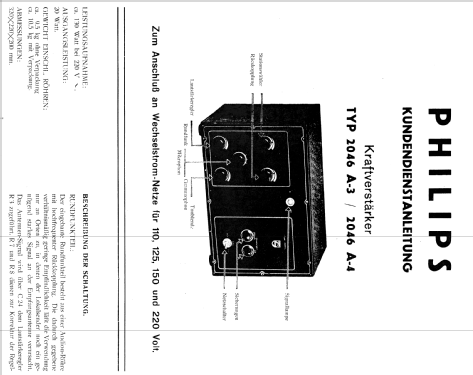 Kraftverstärker 2046 A-4; Philips Radios - (ID = 841311) Verst/Mix