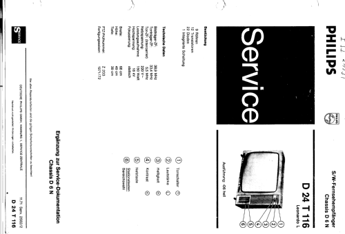 Leonardo L D24T116 D 24 T 116 Ch=D6N; Philips Radios - (ID = 243512) Television