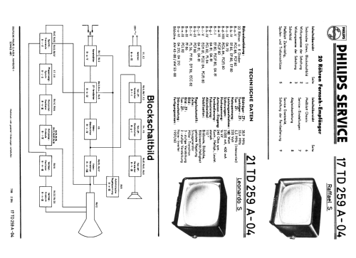 Leonardo S 21TD259A /04; Philips Radios - (ID = 1891454) Television