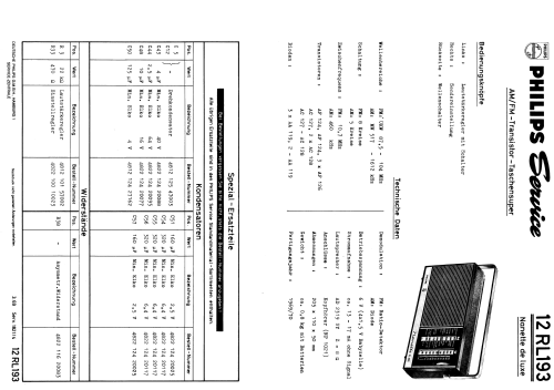 Nanette de Luxe 12RL193; Philips Radios - (ID = 2001400) Radio