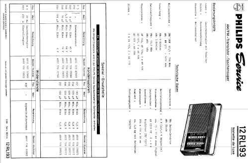 Nanette de Luxe 12RL193; Philips Radios - (ID = 265979) Radio