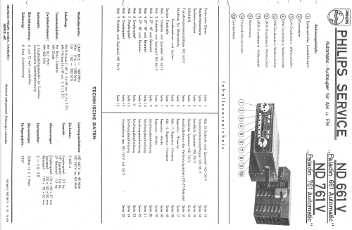 Paladin 761 Automatic ND761V; Philips Radios - (ID = 1101811) Car Radio