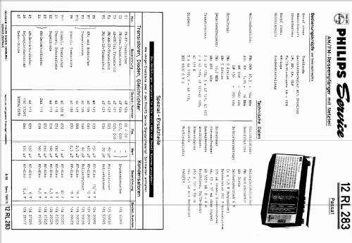 Passat 12 RL 283; Philips Radios - (ID = 403610) Radio