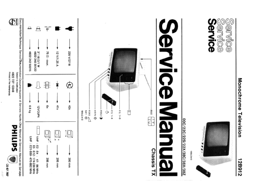 Philetta TX912 electronic 12B912 /00C /22C /22S /22X /38C /38X /38Z Ch= TX; Philips Radios - (ID = 660572) Television