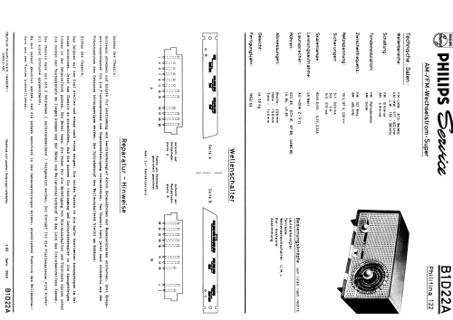 Philitina B1D22A; Philips Radios - (ID = 1853780) Radio